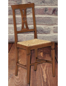 SEDIA IN PAGLIA CLASSICA  IN LEGNO MASSELLO