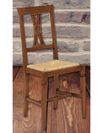 SEDIA IN PAGLIA CLASSICA  IN LEGNO MASSELLO