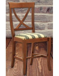 SEDIA IMBOTTITA  CLASSICA IN LEGNO MASSELLO