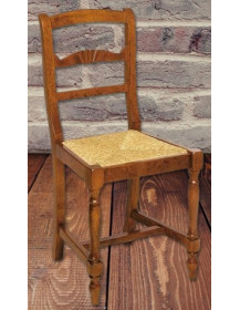 SEDIA IN PAGLIA  CLASSICA IN LEGNO MASSELLO