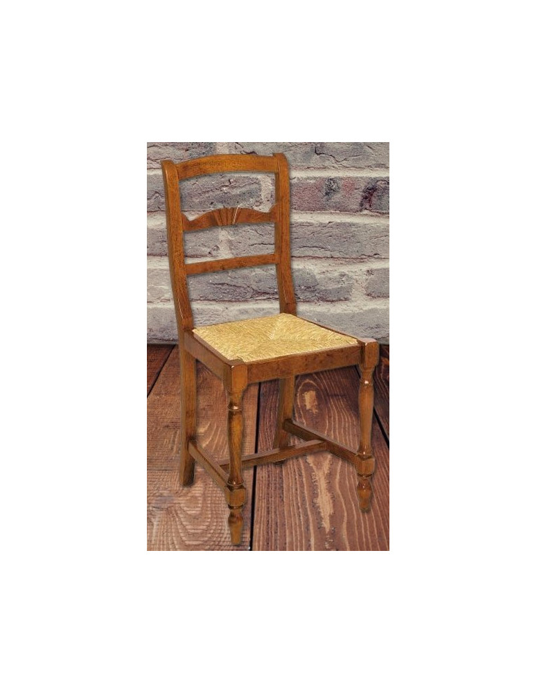 SEDIA IN PAGLIA  CLASSICA IN LEGNO MASSELLO