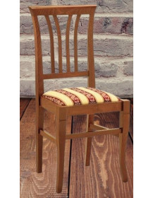 SEDIA IMBOTTITA  CLASSICA IN LEGNO MASSELLO