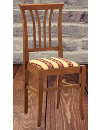 SEDIA IMBOTTITA  CLASSICA IN LEGNO MASSELLO