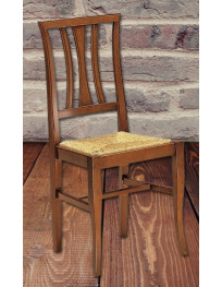SEDIA IN PAGLIA CLASSICA IN LEGNO MASSELLO