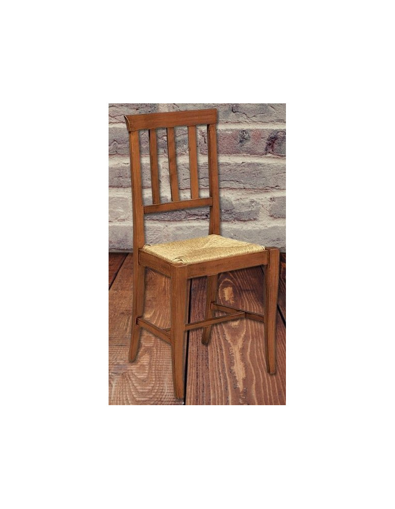 SEDIA IN PAGLIA CLASSICA IN LEGNO MASSELLO