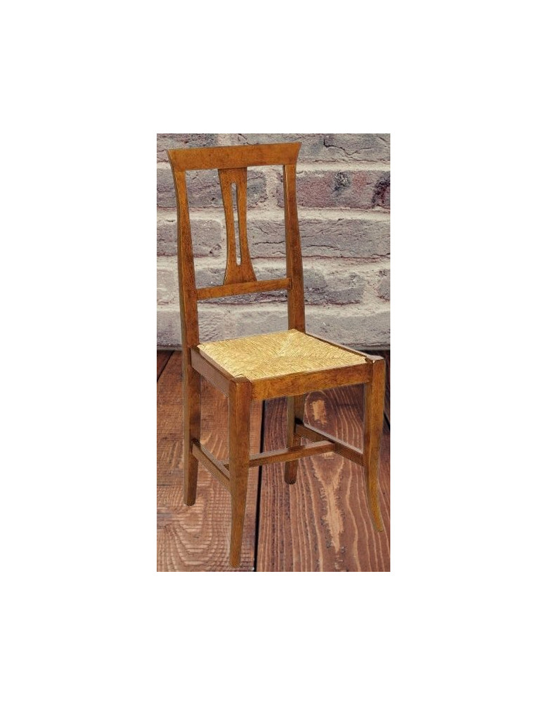 SEDIA IN PAGLIA CLASSICA IN LEGNO MASSELLO