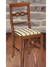 SEDIA IMBOTTITA CLASSICA IN LEGNO MASSELLO