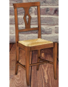 SEDIA IN PAGLIA CLASSICA IN LEGNO MASSELLO