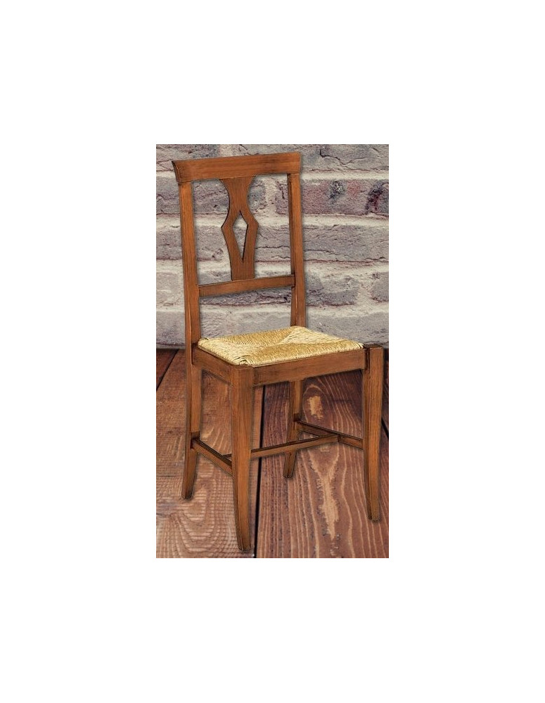 SEDIA IN PAGLIA CLASSICA IN LEGNO MASSELLO