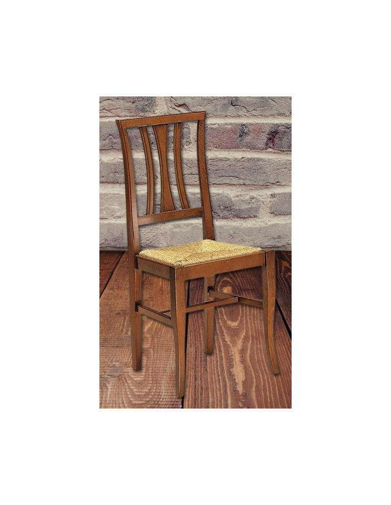 SEDIA IN PAGLIA CLASSICA IN LEGNO MASSELLO