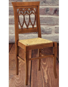 SEDIA IN PAGLIA CLASSICA IN LEGNO MASSELLO