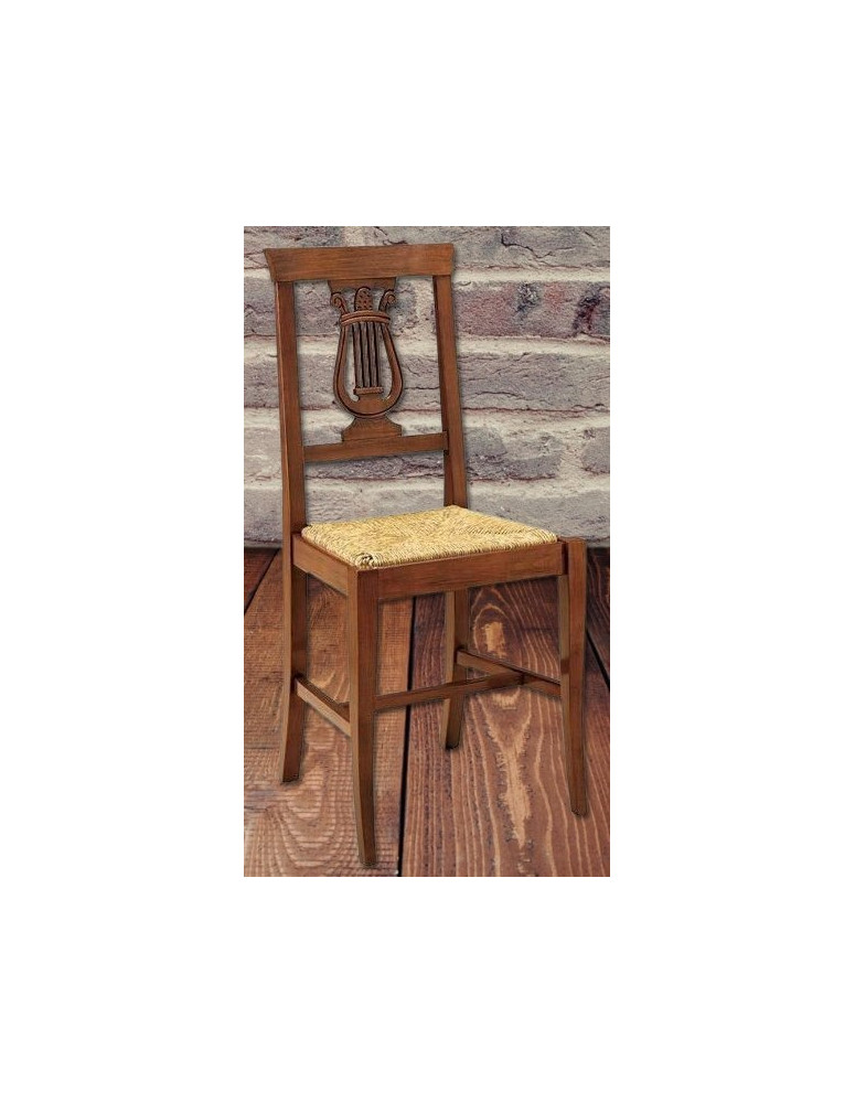 SEDIA IN PAGLIA CLASSICA IN LEGNO MASSELLO