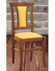 SEDIA IMBOTTITA CLASSICA IN LEGNO MASSELLO
