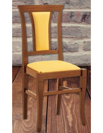SEDIA IMBOTTITA CLASSICA IN LEGNO MASSELLO