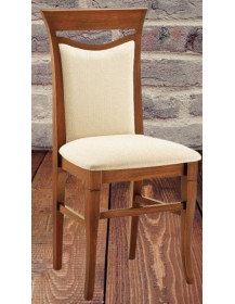 SEDIA IMBOTTITA CLASSICA IN LEGNO MASSELLO