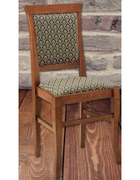 SEDIA IMBOTTITA CLASSICA IN LEGNO MASSELLO