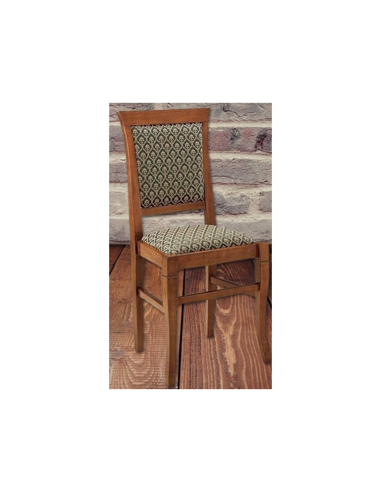 SEDIA IMBOTTITA CLASSICA IN LEGNO MASSELLO