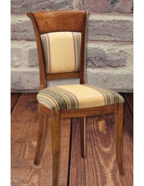 SEDIA IMBOTTITA CLASSICA IN LEGNO MASSELLO