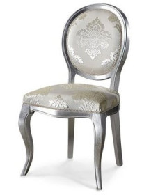 SEDIA IMBOTTITA CLASSICA IN LEGNO MASSELLO