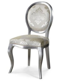 SEDIA IMBOTTITA CLASSICA IN LEGNO MASSELLO