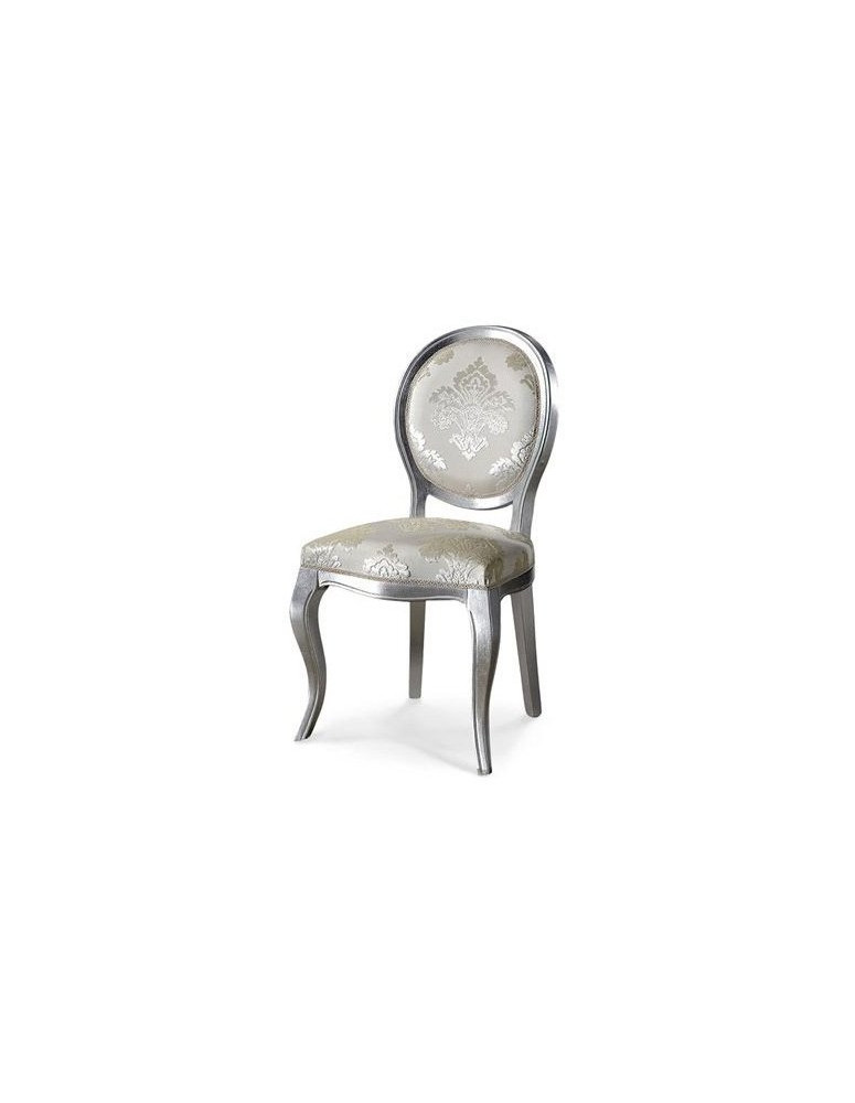 SEDIA IMBOTTITA CLASSICA IN LEGNO MASSELLO