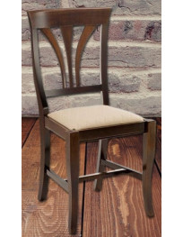 SEDIA IMBOTTITA CLASSICA IN LEGNO MASSELLO