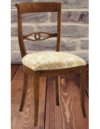 SEDIA IMBOTTITA CLASSICA IN LEGNO MASSELLO