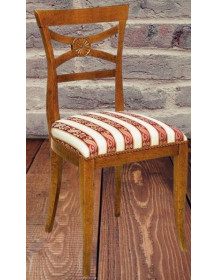 SEDIA IMBOTTITA CLASSICA IN LEGNO MASSELLO