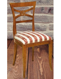 SEDIA IMBOTTITA CLASSICA IN LEGNO MASSELLO