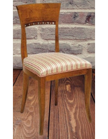 SEDIA IMBOTTITA CLASSICA IN LEGNO MASSELLO