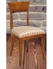 SEDIA IMBOTTITA CLASSICA IN LEGNO MASSELLO