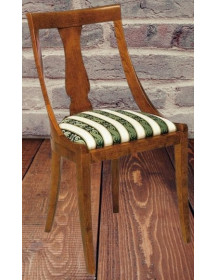 SEDIA IMBOTTITA CLASSICA IN LEGNO MASSELLO