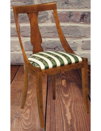 SEDIA IMBOTTITA CLASSICA IN LEGNO MASSELLO