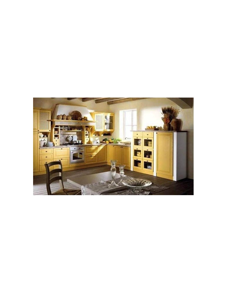 CUCINA SU MISURA DECAPE SUL GIALLINO FRASSINO