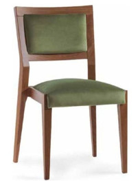 SEDIA  IMBOTTITA  IN  FAGGIO SEDILE LEGNO