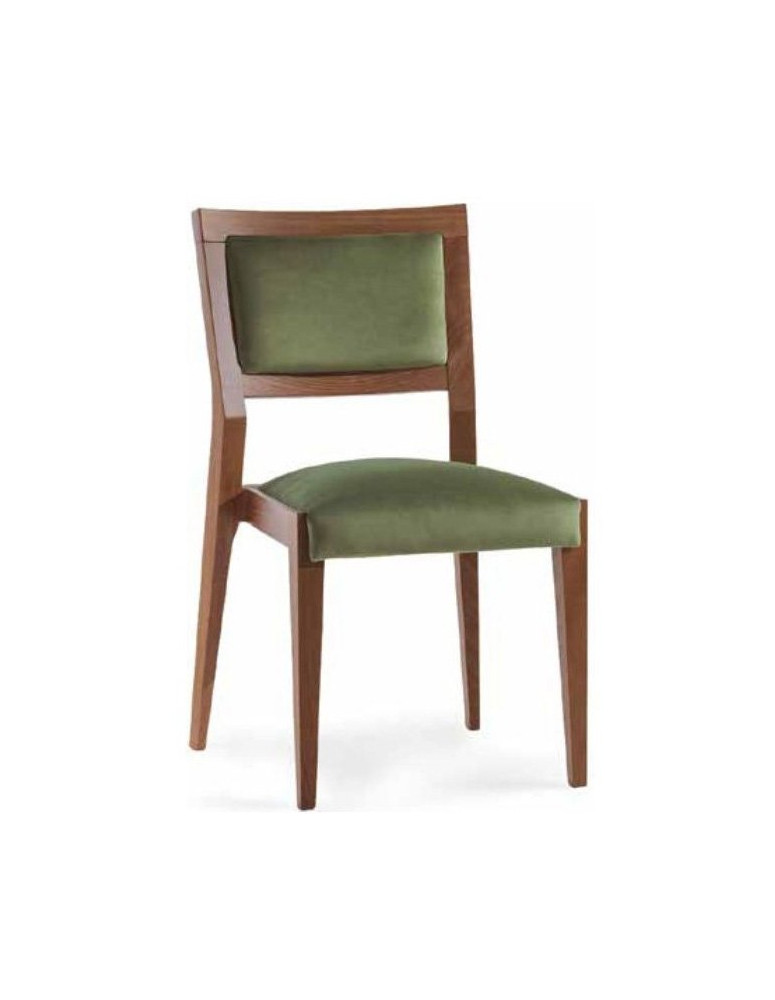 SEDIA  IMBOTTITA  IN  FAGGIO SEDILE LEGNO