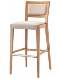 SGABELLO  IMBOTTITA  IN  FAGGIO SEDILE LEGNO