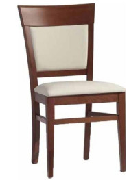 SEDIA  IMBOTTITA  IN  FAGGIO SEDILE LEGNO