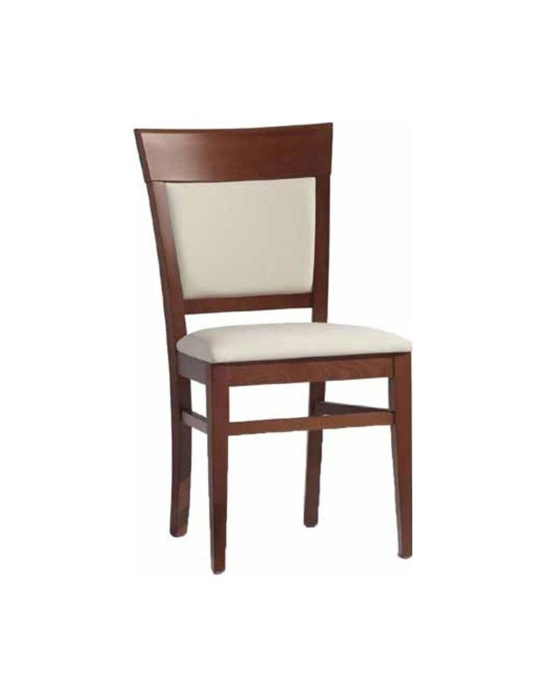 SEDIA  IMBOTTITA  IN  FAGGIO SEDILE LEGNO