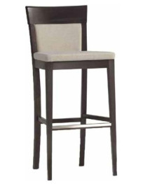 SGABELLO IMBOTTITA  IN  FAGGIO SEDILE LEGNO