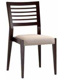 SEDIA IMBOTTITA IN  FAGGIO SEDILE LEGNO