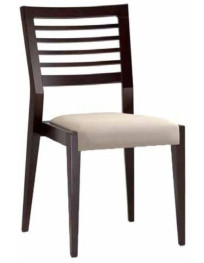 SEDIA IMBOTTITA IN  FAGGIO SEDILE LEGNO