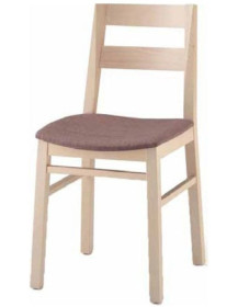 SEDIA IMBOTTITA IN FAGGIO O FRASSINO