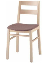 SEDIA IMBOTTITA IN FAGGIO O FRASSINO