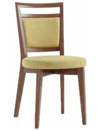 SEDIA IMBOTTITA IN FAGGIO O FRASSINO