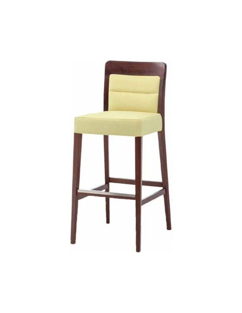 SGABELLO IMBOTTITO IN FAGGIO O FRASSINO