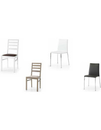 SEDIE IN LEGNO E TESSUTO