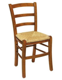 SEDIA RUSTICHE IN PAGLIA IN LEGNO MASSELLO