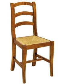 SEDIA RUSTICHE IN PAGLIA IN LEGNO MASSELLO