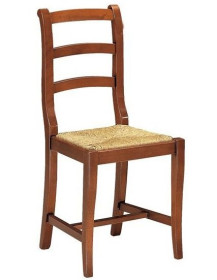 SEDIA RUSTICHE IN PAGLIA IN LEGNO MASSELLO
